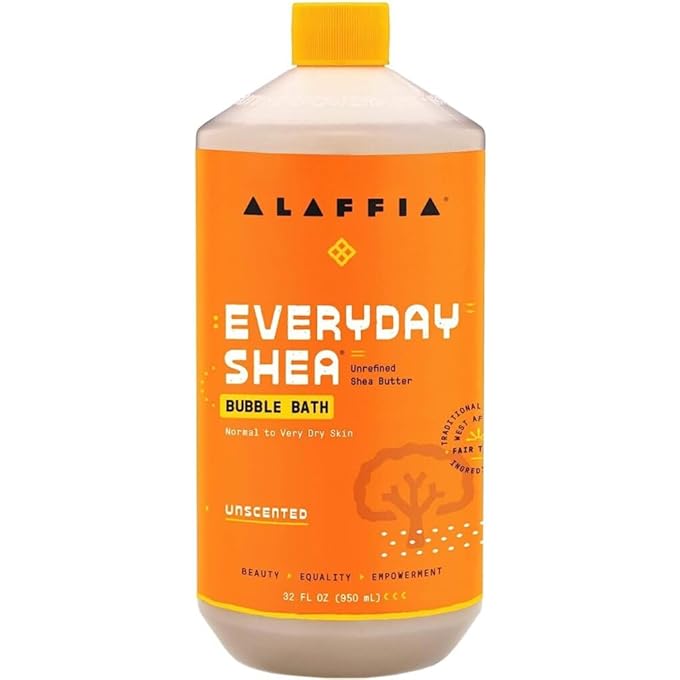 Alaffia - Everyday Shea Bubble Bath - Unscented 32 fl oz liquid